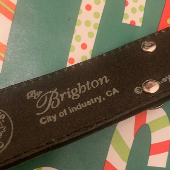 Brighton Black Leather belt with Mickey Mouse - Picture 5 of 6
